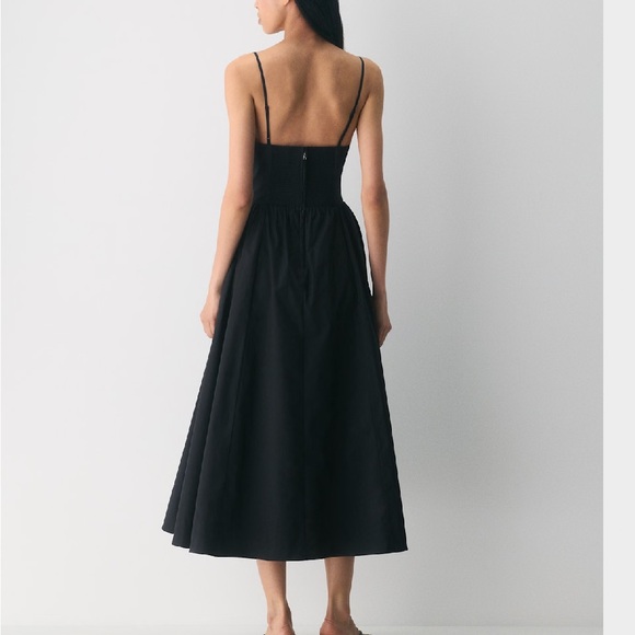 Babaton Wilfred Poplin Black Midi Dress - Picture 4 of 11